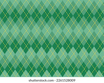 Green argyle plaid pattern for shirt printing, fabric, textiles, backgrounds and website.