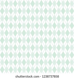 Green Argyle Seamless Baby Pattern On White Background