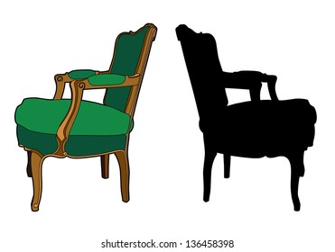 Green armchair