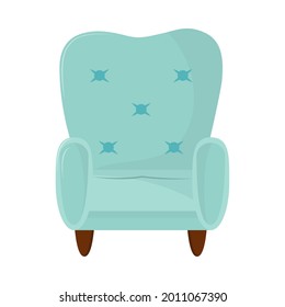 green armchair comfortable isolated icon