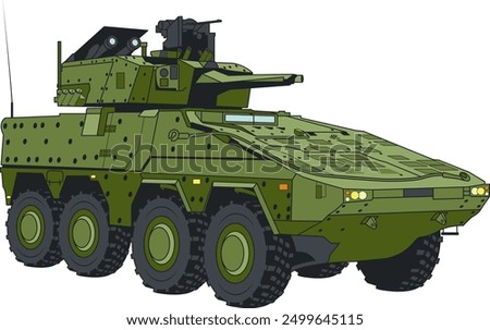 A Green Armoured Fighting Vehicle