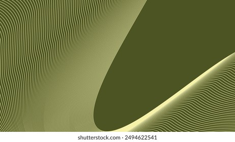 Fondo abstracto del ejército verde con la línea de la curva para el fondo o la presentación