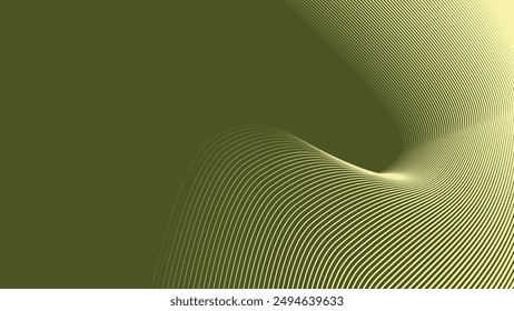 Fondo abstracto del ejército verde con la línea de la curva para el fondo o la presentación