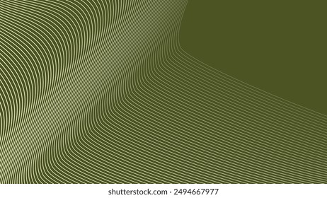 Fondo abstracto del ejército verde con la línea de la curva para el fondo o la presentación