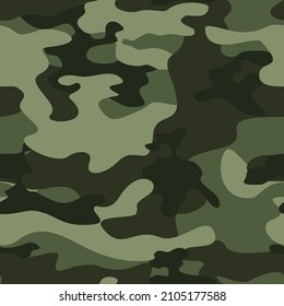 Green army camo, vector illustration, military pattern, seamless background for fabric, paper, textile