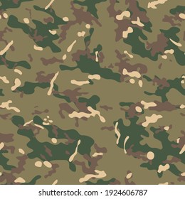 Green army camouflage pattern, trendy modern classic background. Forest design.