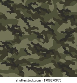green army camouflage vector seamless pattern