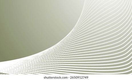 Green army gradient with halftone curve background for modern abstract digital and graphic design
