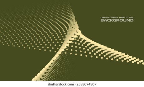 Green army halftone abstract background for backdrop or presentation