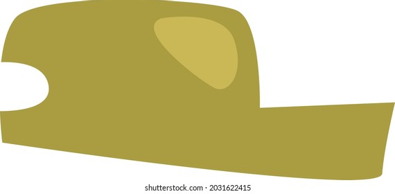 Grüner Armeehut, Illustration, Vektorgrafik, auf weißem Hintergrund.