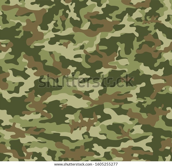 Green Army Light Camouflage Print Pattern Stock Vector (Royalty Free ...