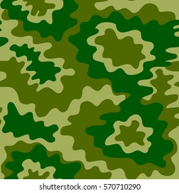 Green Army Soldier Camouflage Background Pattern for Textile Design. Vector illustration