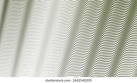 Green army stripes line wavey seamless pattern background abstract military camouflage style design