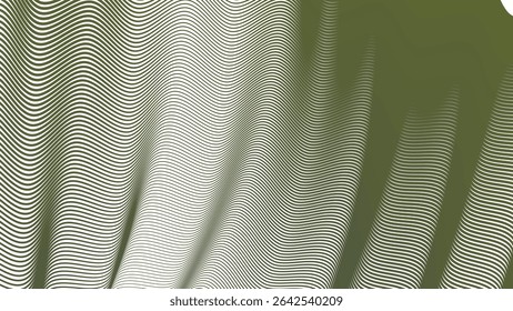 Green army stripes line wavey seamless pattern background abstract military camouflage style design