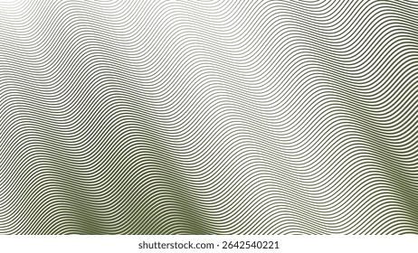 Green army stripes line wavey seamless pattern background abstract military camouflage style design