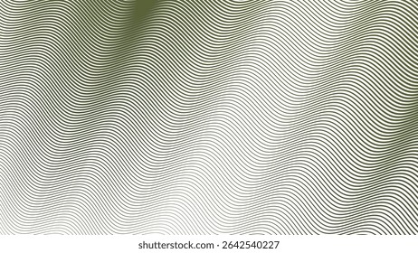 Green army stripes line wavey seamless pattern background abstract military camouflage style design