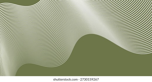 Green army stripes line wavey seamless pattern background abstract military camouflage style design