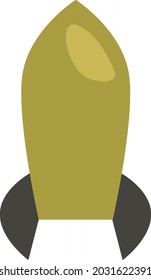 Ojiva verde del ejército, ilustración, vector, sobre un fondo blanco.