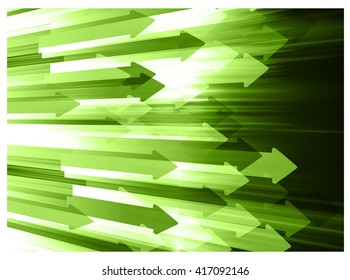 green arrow abstract hi speed internet technology background illustration. eye scan virus computer. motion move. vector
