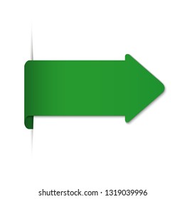 green arrow bookmark banner