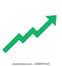 green arrow business graph pointing up represent profit