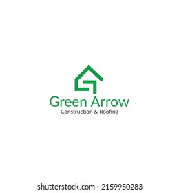 Green Arrow Construction Logo Real Estate Stock Vector (Royalty Free ...