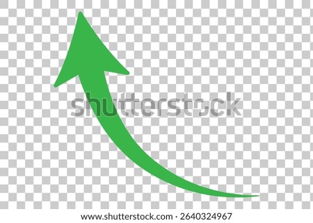 Green arrow curve arrow vector. Curved arrow sign. Set of long green curve arrow icon vector. 