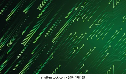 green arrow cyber circuit future technology concept background