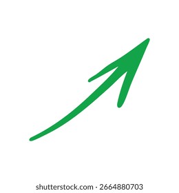 Elemento de diseño de flecha verde arriba