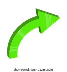 green arrow up design isolated on white background