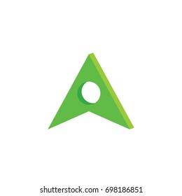 green arrow up design logo vector
