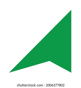 The green arrow, the development form of a triangle, which is suitable to function as a company logo that has a vision of moving forward, fast, on target.