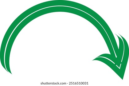 green arrow down icon vector illustration