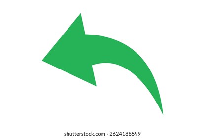 green arrow up and down. Long arrows icon. Long curved hand-drawn arrow isolated. Brush. Texture.