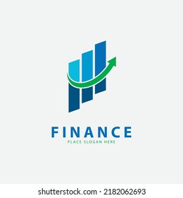 Green Arrow Financial chart Logo Design Template Vector Icon, Simple Illustration Logo For Financial Company.