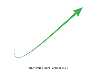 Green arrow going down stock icon on transparency background. Bankruptcy, financial market crash icon for your web site design, logo, app, UI. graph chart downtrend symbol. chart going down sign.