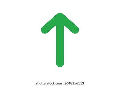 gráfico de seta verde para cima ícone de direção vetor. ui, android, web, ios, design de site de aplicativo