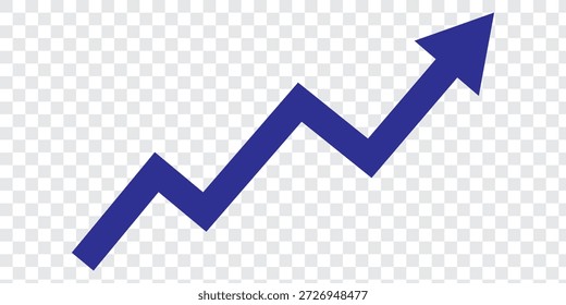 green arrow graph moving upward direction concept of economic stock market business, share, stock, financial growth transparent background