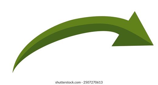 Green arrow icon in flat style on white background. icons for your apps, designs, logos and web. red jump symbol icon.