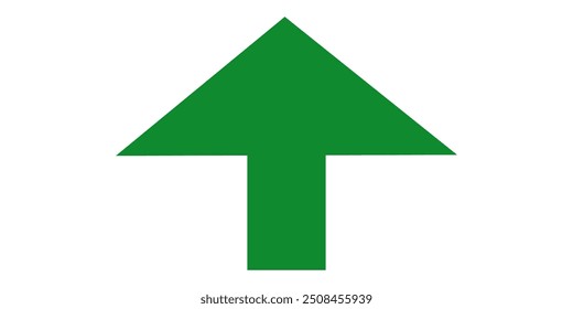 Green arrow icon in flat style on white background. icons for your apps, designs, logos and web. red jump symbol icon.