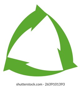 
green arrow icon in flat style. green arrow recycling icon. environment icon live theme.