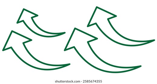  Green arrow icon isolated on white background. Flat style arrow icon for your website, design, logo, app, UI . 1176