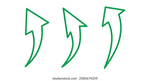  Green arrow icon isolated on white background. Flat style arrow icon for your website, design, logo, app, UI . 1176