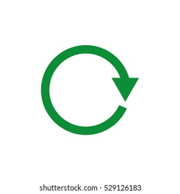 Green arrow icon reload, refresh, rotation, reset, repeat 