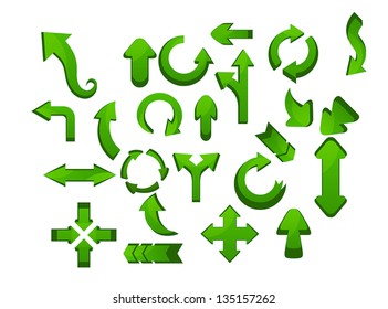 Green arrow icon set