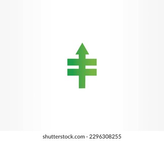 green and arrow icon shape logo design concept