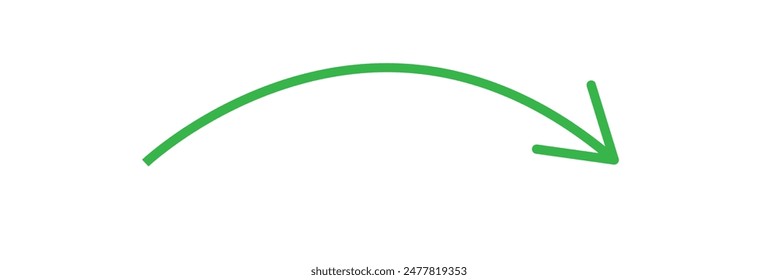 green arrow icon. Green arrow showing upward business earnings on white background. Vector illustration
