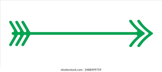 Green arrow icon. Solid green arrow pointing.