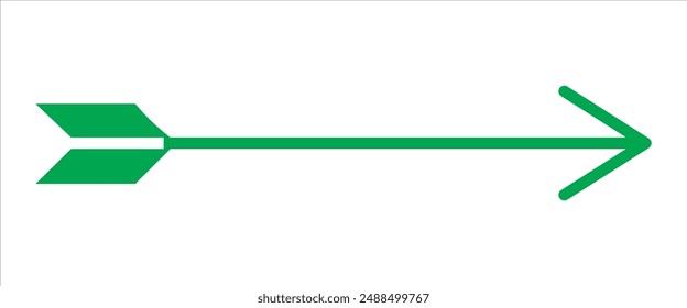 Green arrow icon. Solid green arrow pointing.
