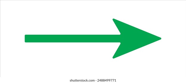 Green arrow icon. Solid green arrow pointing.
